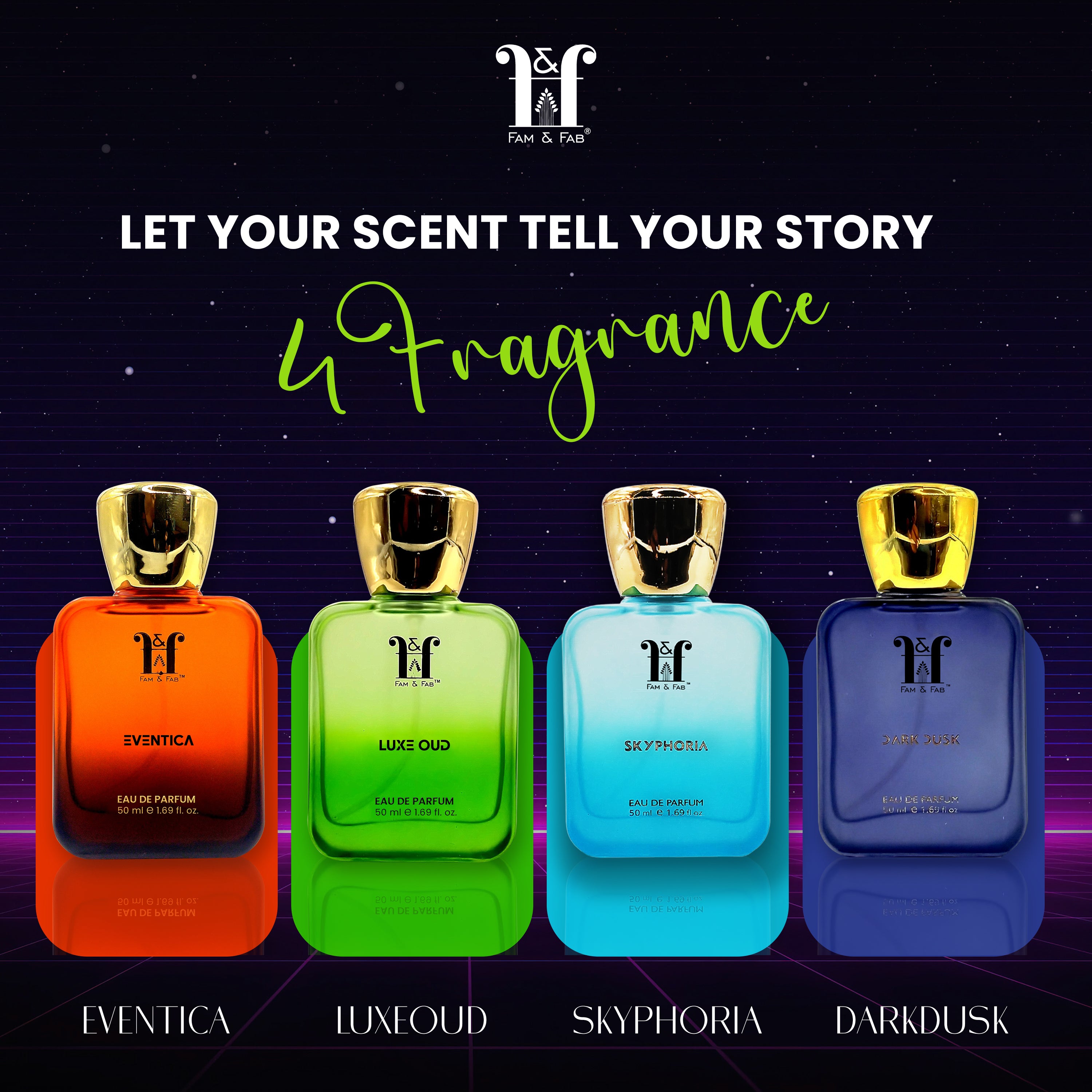 Pack of 4 Perfume 50 ML