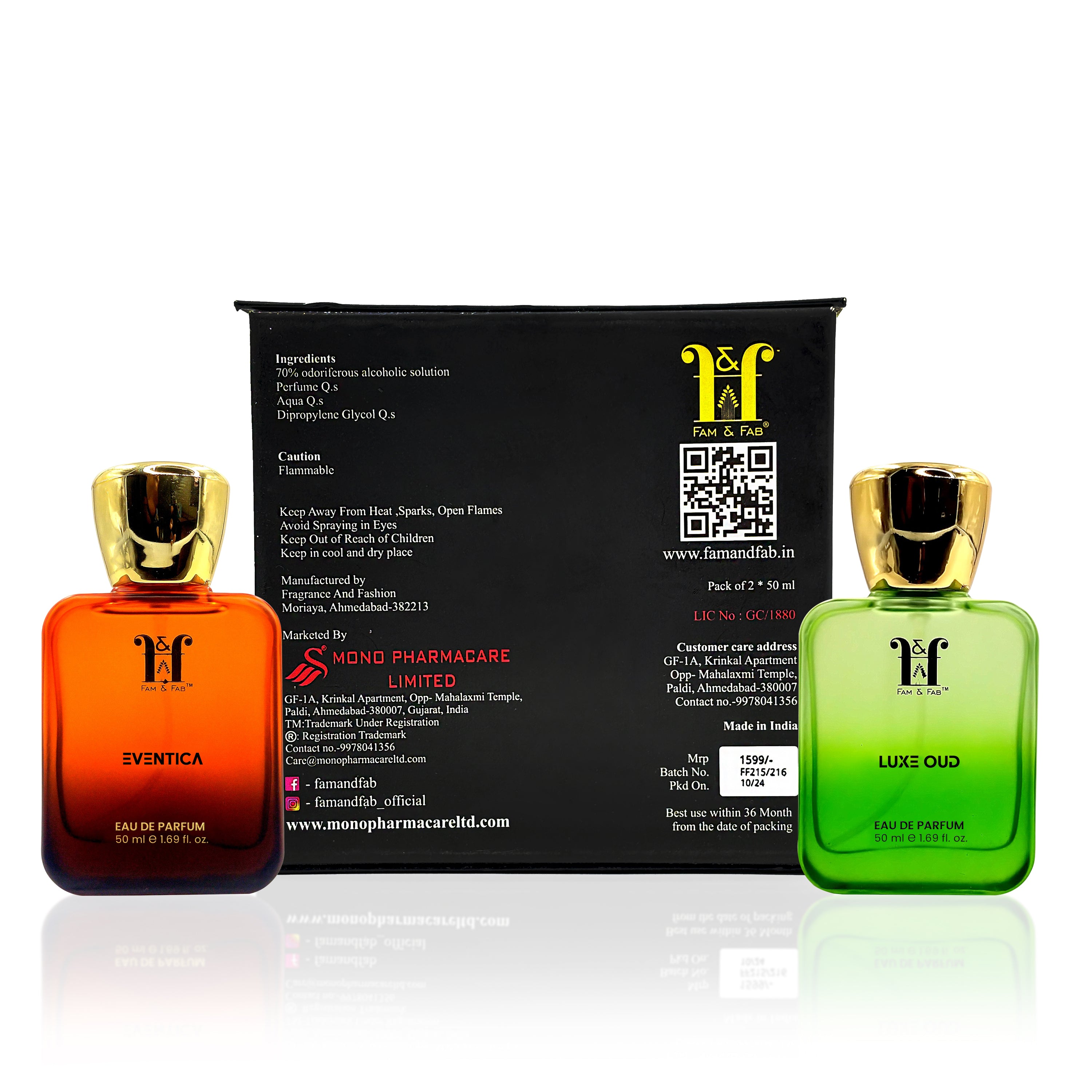 Fam & Fab Pack Of 2 Perfume Eau de Parfum  (50 ML)